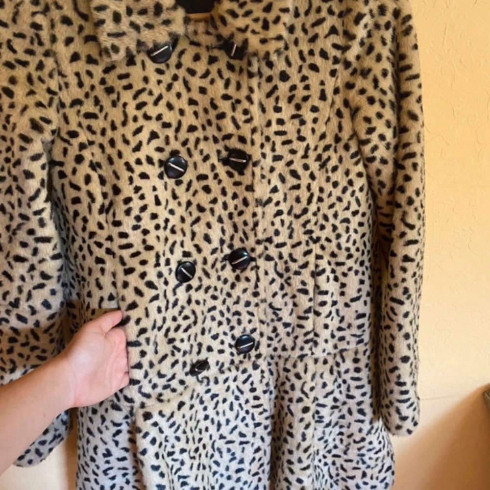 Free people faux fur pea coat